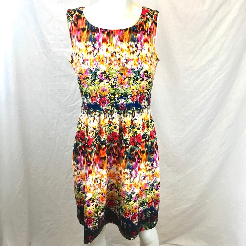 Cynthia Rowley Rainbow Abstract Floral Dress